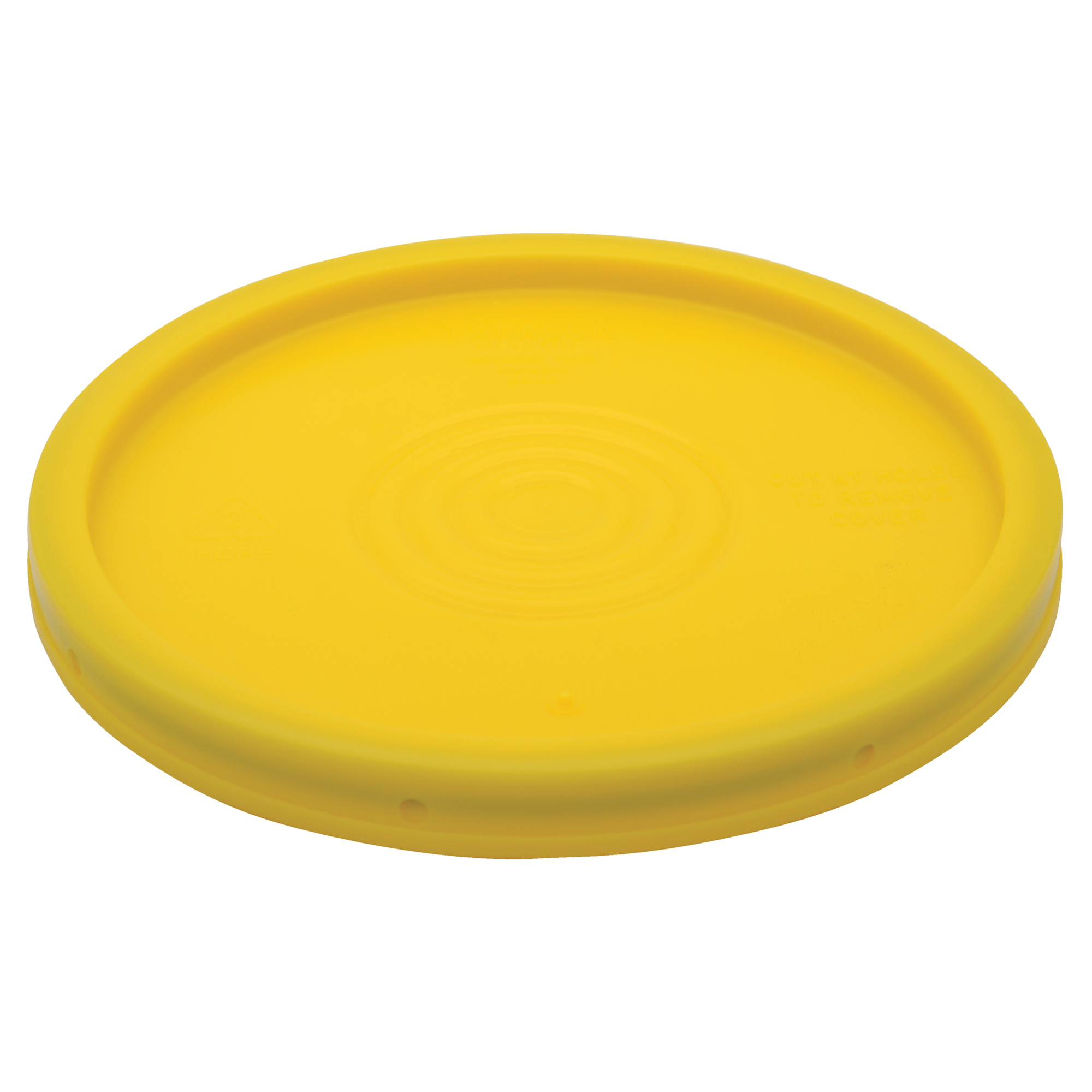 Vestil High-Density Polyethylene Standard Lid - Yellow, Fits 3.5, 5, and 6.5 Gal. Pails, Model# LID-54-PY